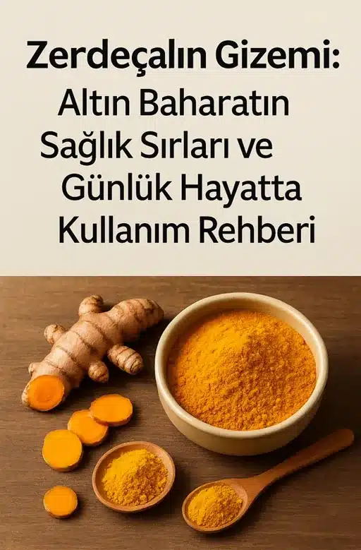 Kurkuminin antioksidan ve anti-enflamatuar etkisini temsil eden sağlık görseli